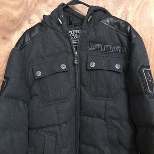 Men’s black Affliction coat 🔥
